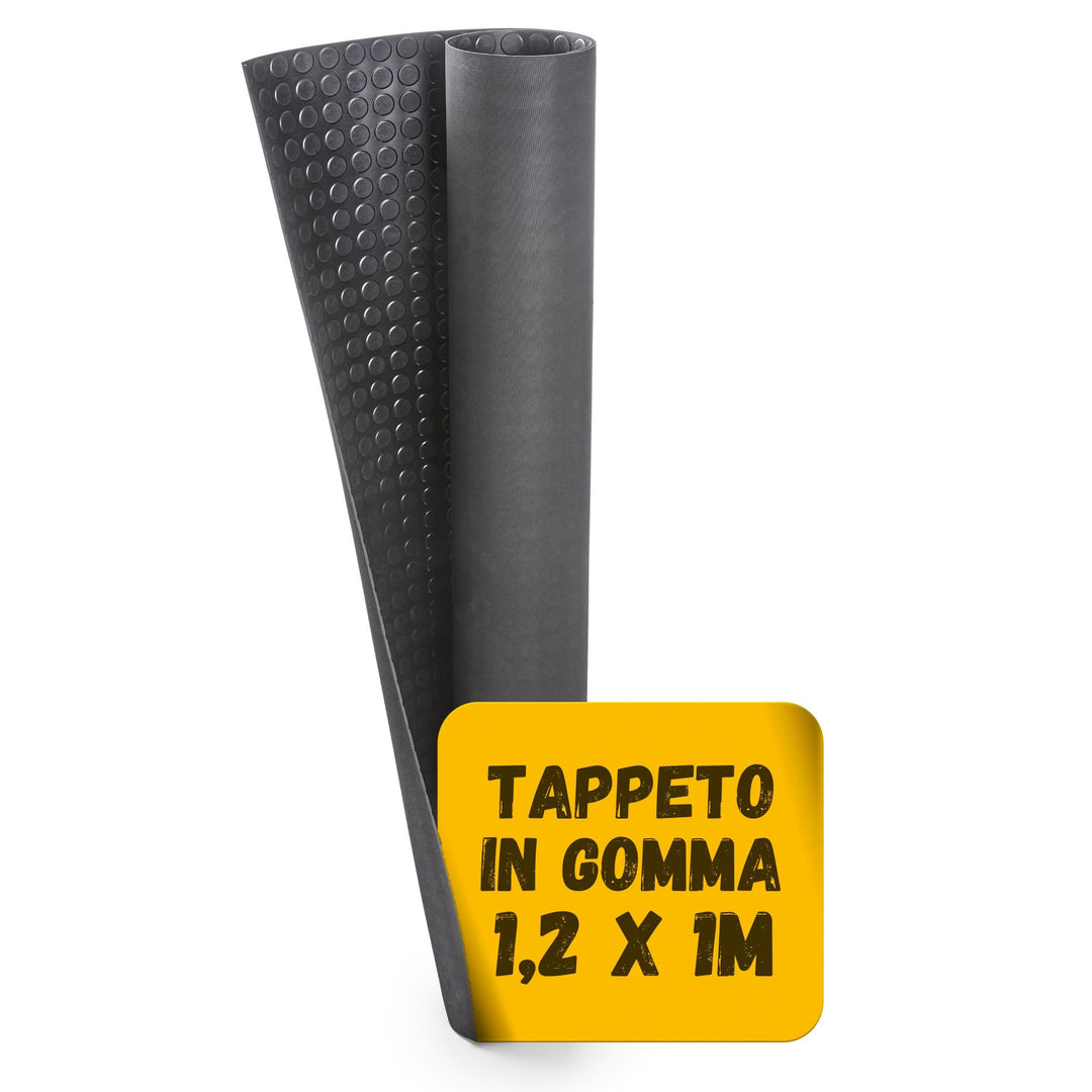 Jimmy Gum 8054144380018 Tappeto a bolle industriale Nero Schwarze Gummimatte