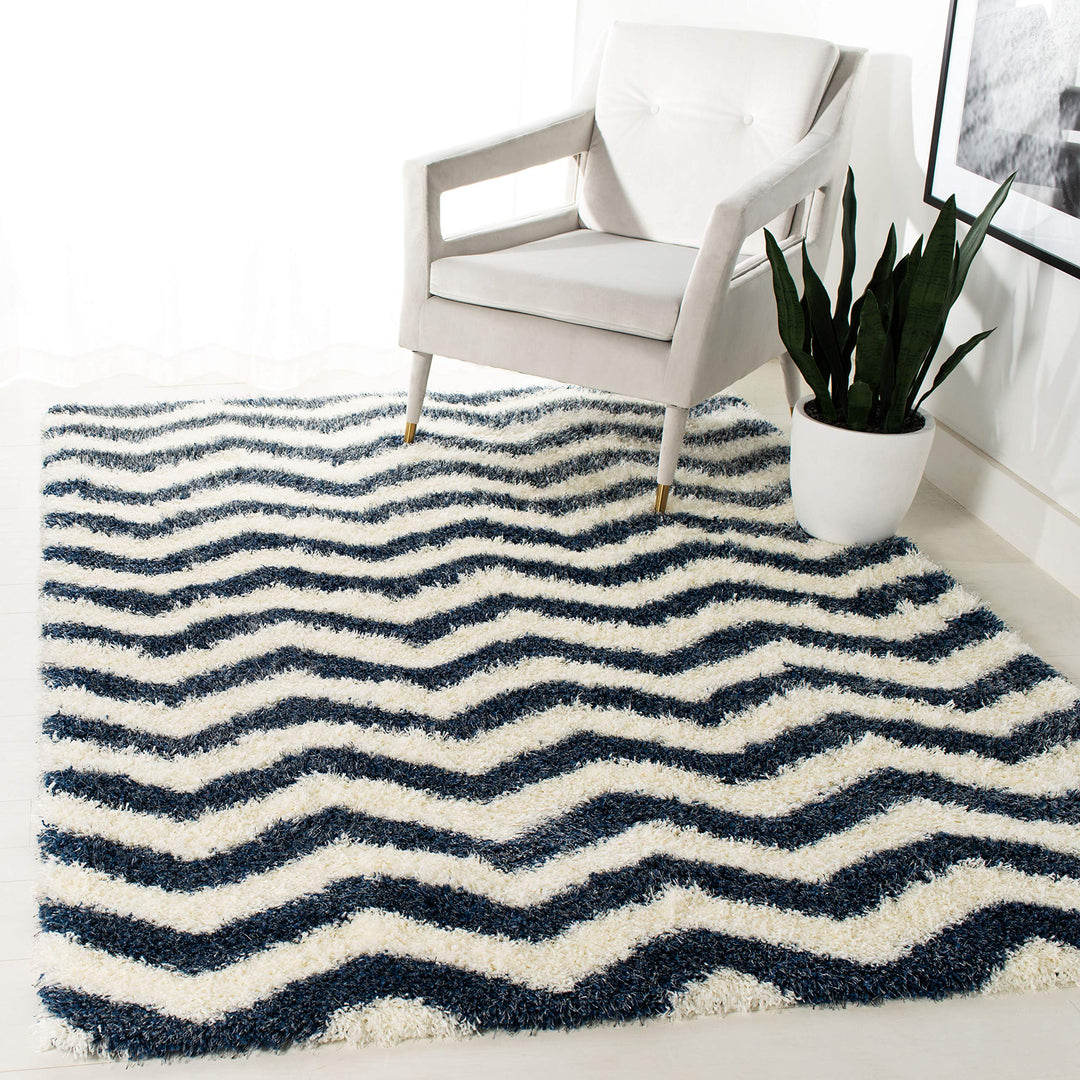 SAFAVIEH Zottelig Teppich für Wohnzimmer, Esszimmer, Schlafzimmer - Montreal Shag Collection, Hoher