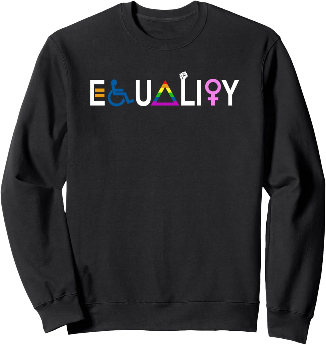 Gleichheit und Inklusion LGBTQ Equal Civil Rights White Letter Sweatshirt