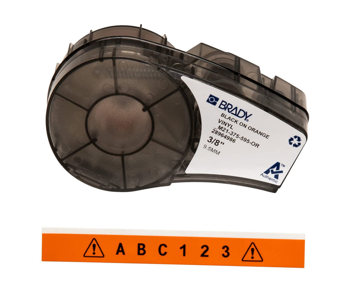 Brady Vinyl-Etiketten für Etikettendrucker M211 & M210 - Vinyl-Klebe-Druckeretiketten - Industrieeti