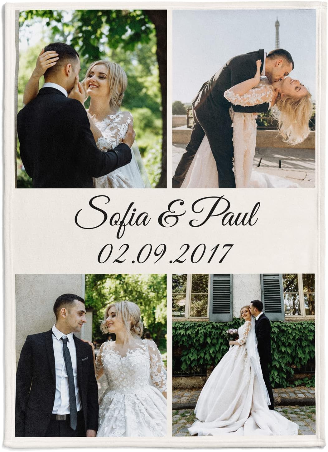 Personalisierte Fotodecke mit Eigenem Foto & Text | Minky Kuscheldecke | Weiche Fleecedecke mit Foto