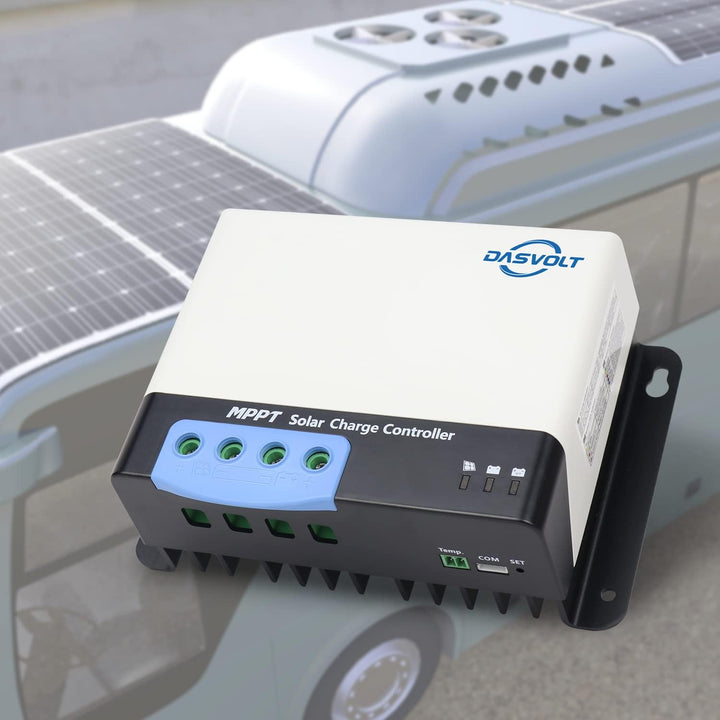 DASVOLT®, MPPT Solarladeregler 20A 12V/24V Max. 260 W/12V, 520W/24V Solarregler Laderegler für Lithi