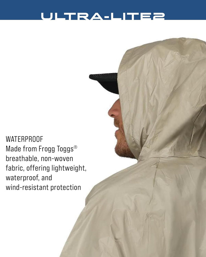 frogg toggs Herren Ultra-lite2 Waterproof Breathable Protective Rain Suit Regenbekleidung XXL khaki,
