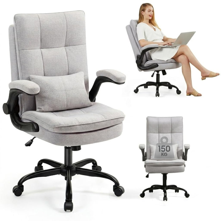 Asukale Bürostuhl Ergonomisch [TESTSIEGER] Schreibtischstuhl | Hochklappbare Armlehne &amp; Hohe Rückenl