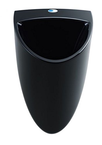 wasserloses Urinal CULU one Pissoir mit Membran Geruchsverschluss (schwarz), Schwarz