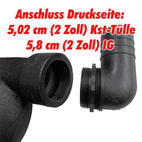 Agora-Tec® AT- Baupumpe-C 1300W (mit Schneidwerk) Tauchpumpe für Schmutzwasser, Abwasser, für Fäkali