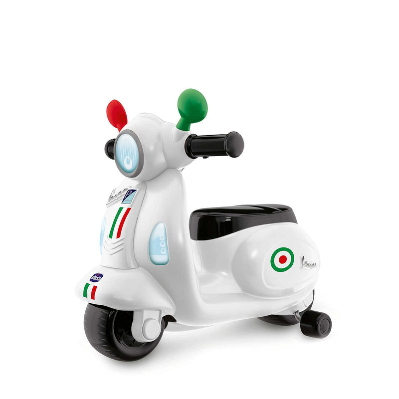 Chicco Motorrad Rutscher für Kinder Vespa Primavera, Kinderfahrzeug mit Elektronischem Bedienfeld, L