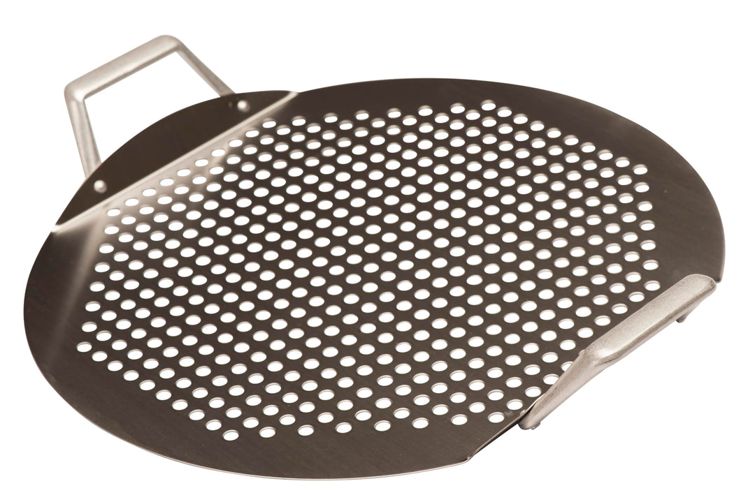 Grill Topper - Grillplatte aus Edelstahl – Perforiertes Grillzubehör Kompatibel mit Kugelgrill, Kama