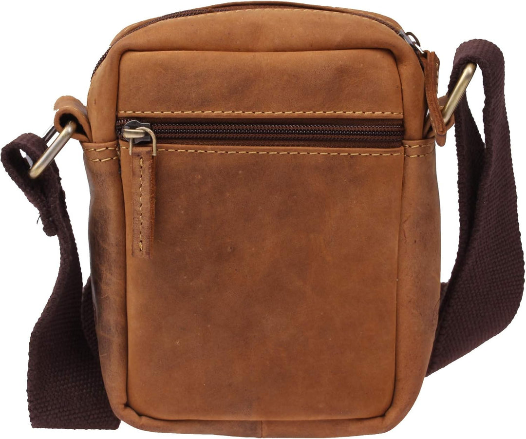 Greenburry Vintage Travel-2 Umhänger klein 1610, Umhängetasche Braun, Braun