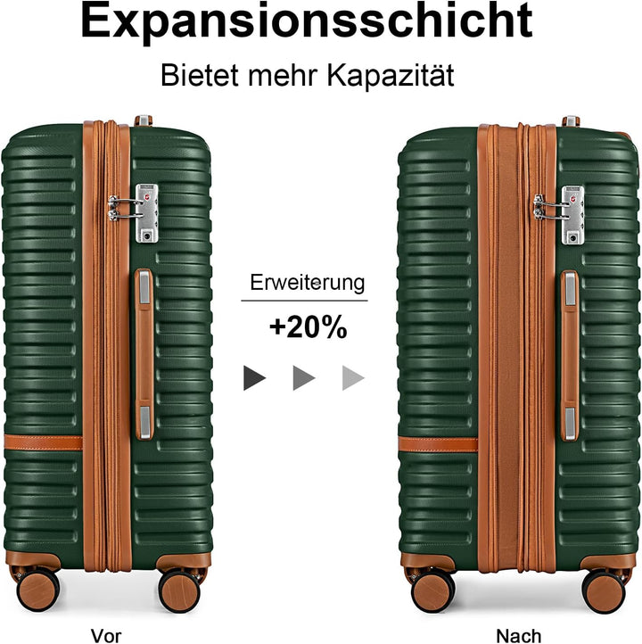 Joyway Kofferset 4 Teilig Hartschale mit 4 Rollen und TSA-Schloss Der Gepäcksets Enthält 1 Kosmetikk
