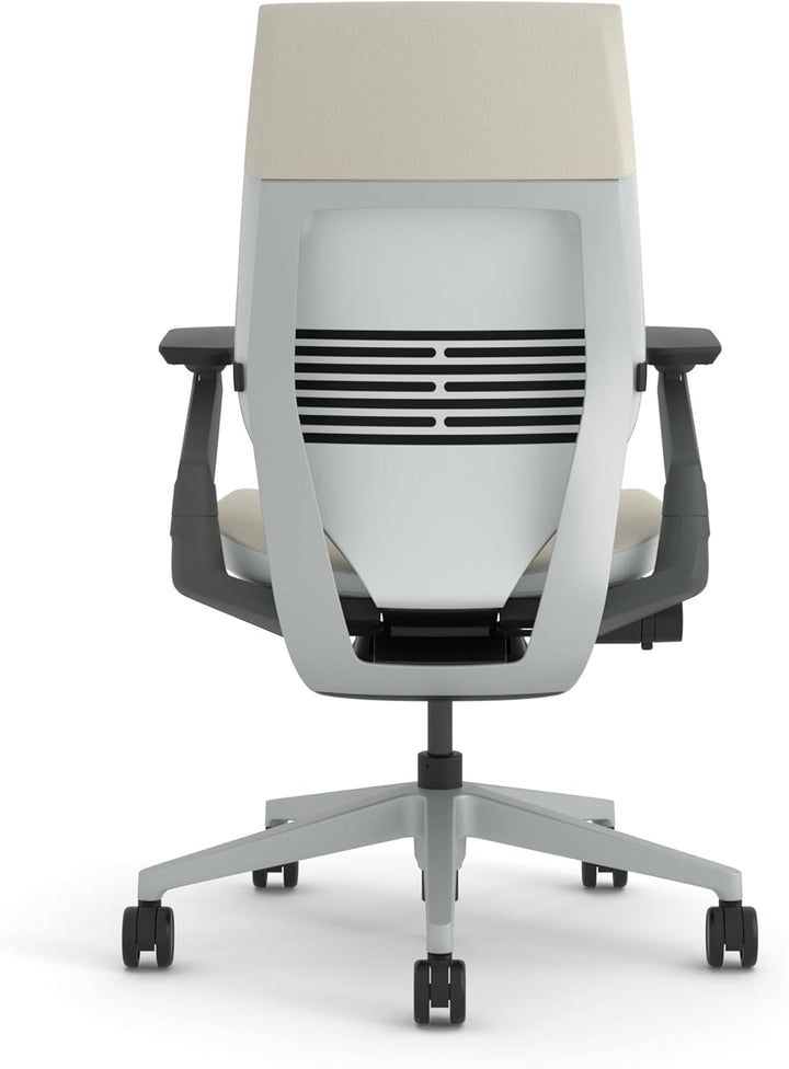 Steelcase Gesture Ergonomischer Bürostuhl mit 360° Armlehnen und 3D-Live Back Lumbalstütze Beige, 66