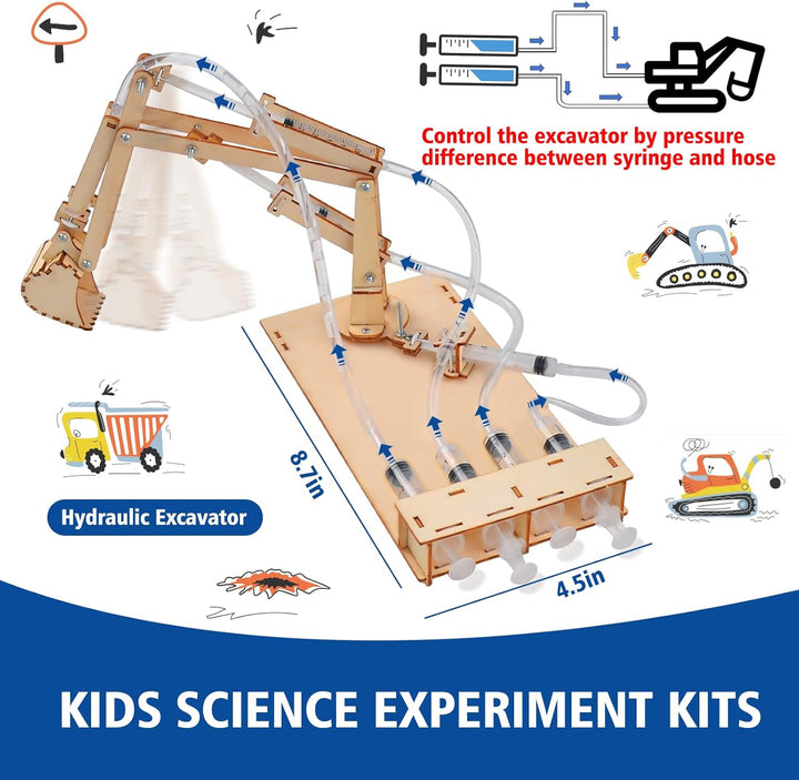 5 in 1 Holz Wissenschaft Experimente Kit für Kinder 8-12, Elektronik Bausatz Roboter Kit Spielzeug E