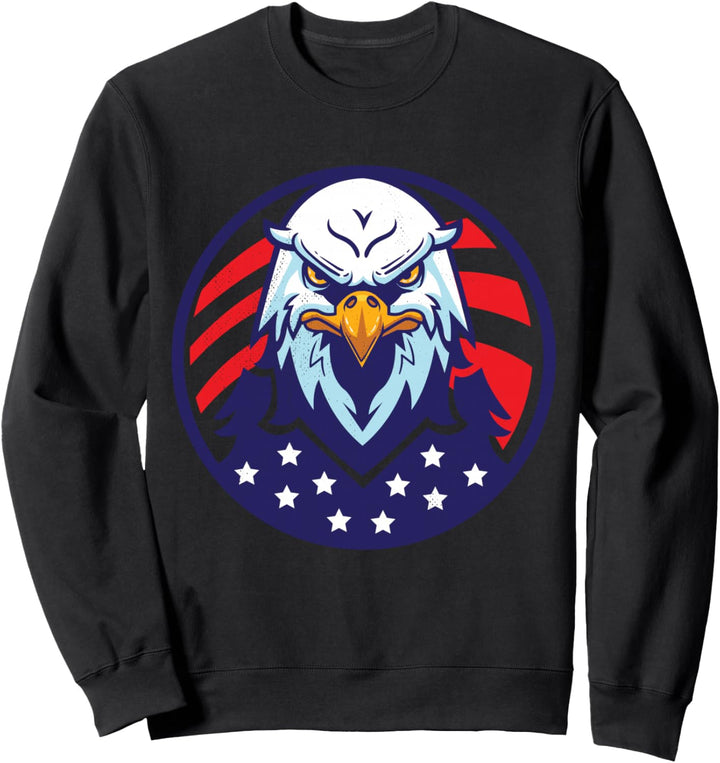 USA American Eagle Bird Sterne und Streifen Sweatshirt