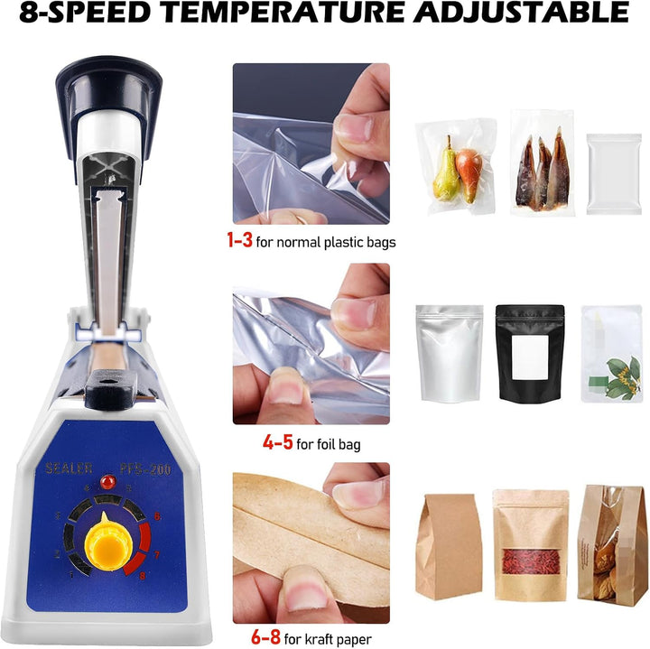 Heisssiegelgerät Folienschweissgerät 300mm, Folienschweissgerät, Impulse Heat Bag Sealer, Bag Sealer