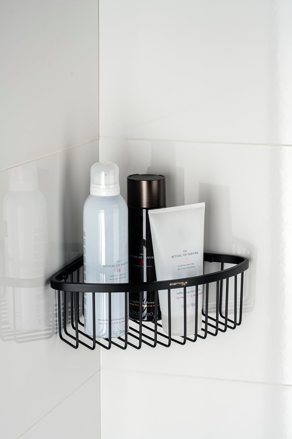 80S1 Shower Shelf – Duschkorb Ecke aus Edelstahl – 8cm Tiefer Duscheckregal Chrom – Rostfrei & Moder