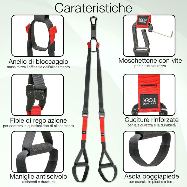 Setgowell Elastische Fitnessbänder für Zuhause, Fitnessstudio, Trx-Bänder, elastisch, für Training i