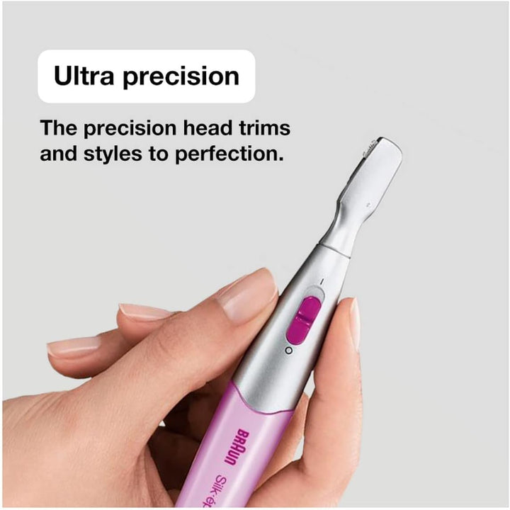 Braun Silk-épil FG1100 Präzisionstrimmer für Bikini- und Augenbrauenbereich, Rosa, Einheitsgrösse