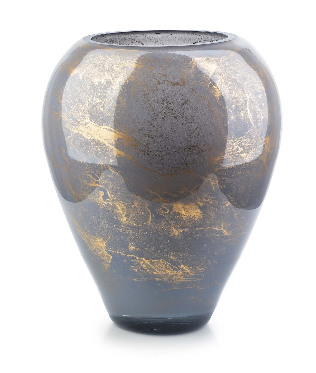 Terroso – Vase – Mundgeblasenes graues Glas – Luxuriöses Erscheinungsbild, Stilvoll &amp; Elegant - 33 c