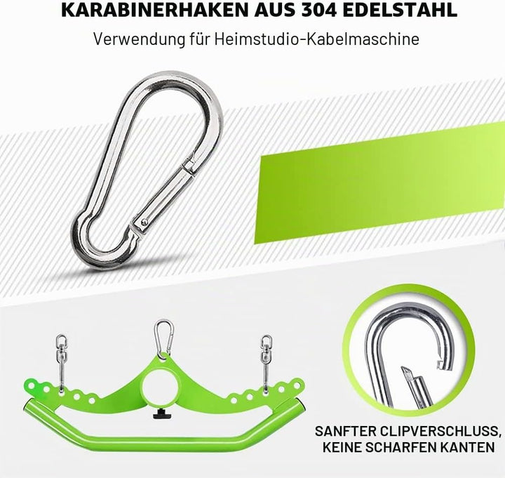 Rudergriff LAT Pull-Down-Aufsatz, Drehbar Fitnessturm Kabelzug Kabelzuggriff Fitness-Greifer für Gew