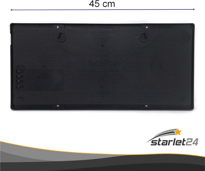 Starlet24 LED Wanduhr mit Datums- und Temperaturanzeige grosse LED-Anzeige 45x22cm (JH4622) Grün, 45