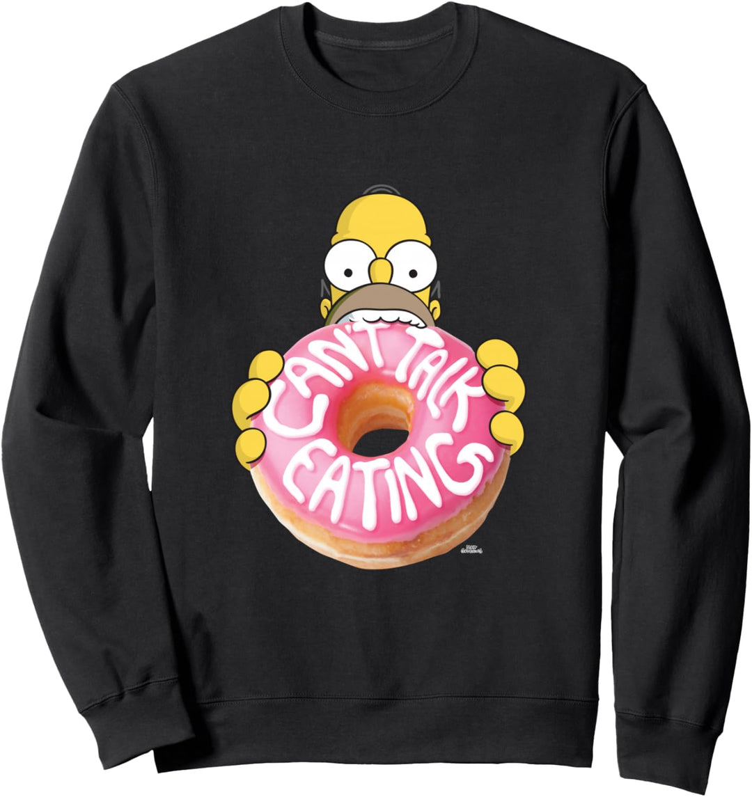 The Simpsons Homer Can't Talk Eating Donut Sweatshirt
