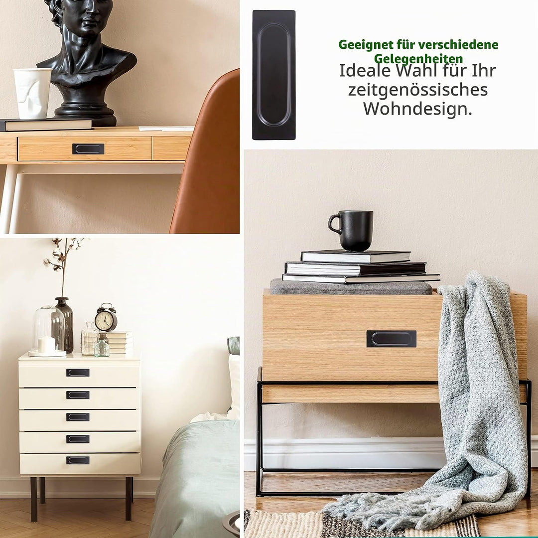 Mangsen 2 Stück Schiebetürgriff 120 * 40mm Edelstahl Muschelgriff für Schiebetüren Schrank, Schublad