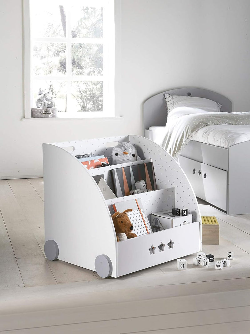 Vertbaudet Bücherregal Sirius für Kinderzimmer weiss/grau ONE Size ONE SIZE Weiss/Grau, ONE SIZE Wei