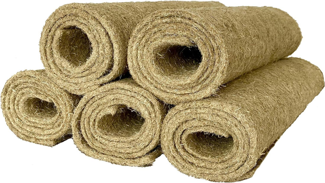 Nagerteppich 100% Hanf, 150 x 80 cm ca. 5 mm dick, 5er Pack, Nagermatte, Hanfmatte für Kaninchen,Mee