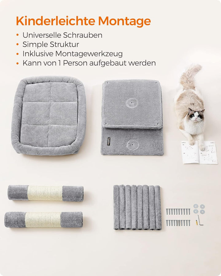 Feandrea Kratzbaum, 101 cm Katzenbaum, XL, Katzenhaus für extra grosse Katzen bis zu 20 kg, grosse P