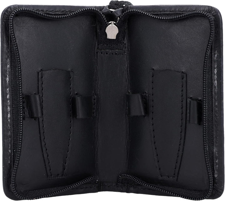 Gusti Leder Maniküre Alizee - Etui Nageletui Nagelpflegeetui Maniküreetui Damen Herren Leder Schwarz