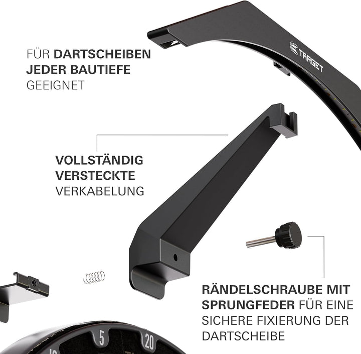 Target Darts Dartboard Beleuchtung LED Licht für Dartscheiben – Helle Beleuchtung für das Gesamte Bo
