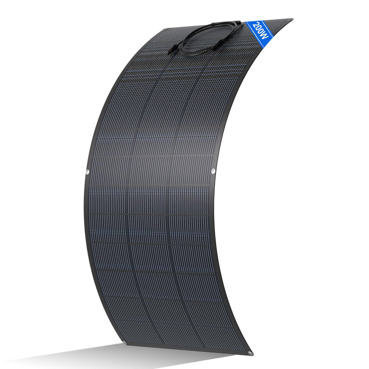 ECO-WORTHY 200W Solarpanel Flexibel ETFE 18BB 25% hohe Umwandlung für Balkon, Wohnmobil, Boot, Dach,