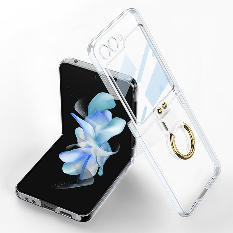 CeeEee Hülle für Samsung Z Flip 5 Transparent Handyhülle Stossfest Dünn Klappbar Case für Galaxy Z F