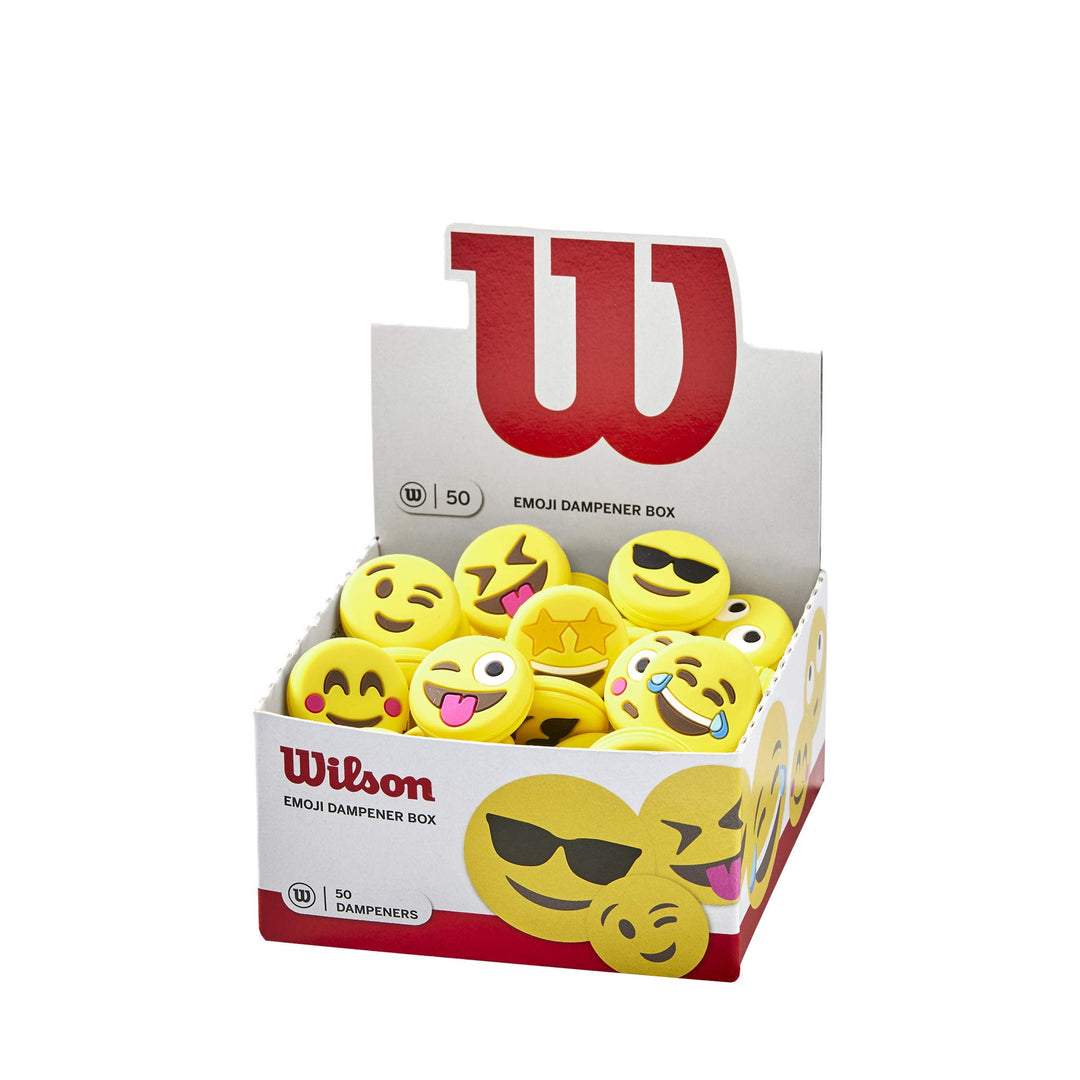 Wilson Vibrationsdämpfer mit Emoji-Motiven, 50er-Pack, Gelb/Schwarz, WR8404901001