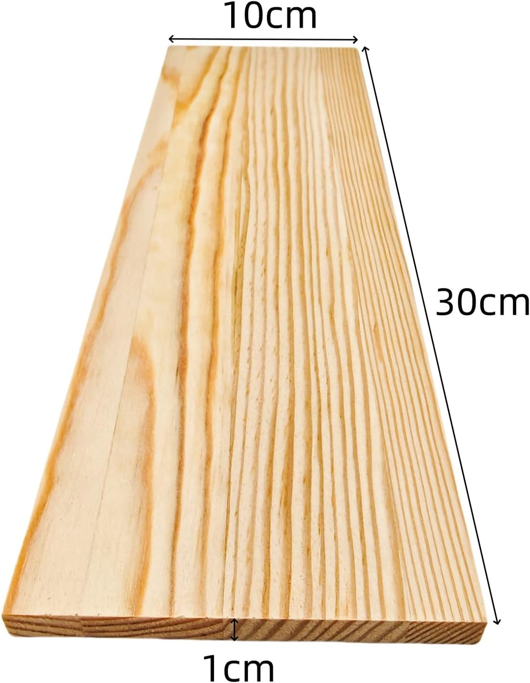 Rechteckige Holzbretter, unlackierte Holzblöcke zum Basteln, 30 x 10 x 1 cm, blanko, zum Schnitzen,