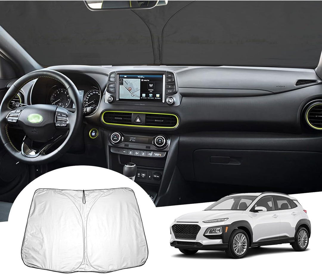 GAFAT Kompatibel mit 2017-2022 Hyundai Kona Hybrid/N Line/EV Elektro Sonnenschutz Frontscheibe Innen