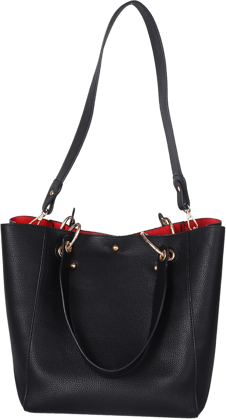 SQLP Damen Henkeltaschen Leder Gross Kapazität Shopper Tasche Student Schultasche Arbeit Handtasche