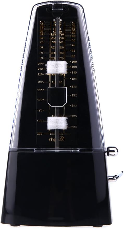 Mechanisches Metronom Pyramide mit Plexiglasdeckel, Pendel mit einem lauten, klaren Klick, Mit Glock