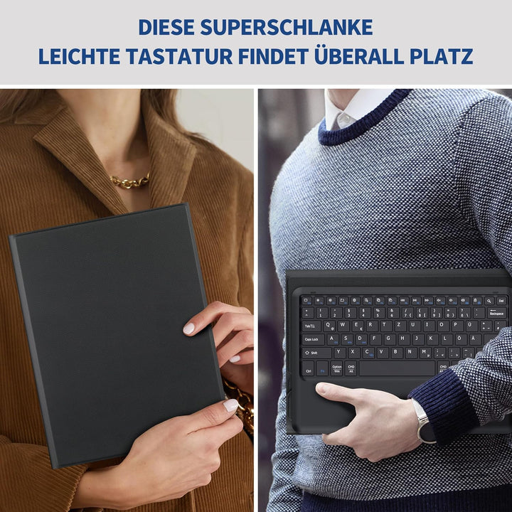 EasyAcc Tastatur Hülle Kompatibel mit Samsung Galaxy Tab S9 FE+ / S9+ / S9 Plus / S10+ 12.4 Zoll 202