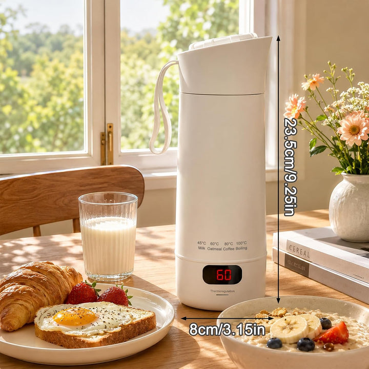 400ML Mini Wasserkocher Klein, 300W 220V Elektrischer Reisewasserkocher, Schnellkoch-Heizbecher mit