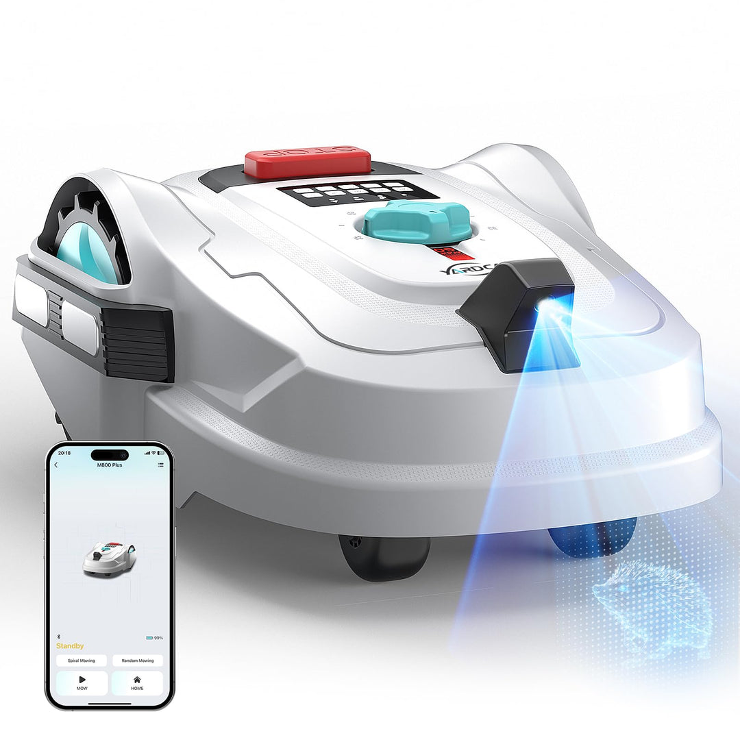 YARDCARE M800Plus Mähroboter ohne Begrenzungskabel,GPS Positionierung+3D Vision Rasenmäher Roboter o