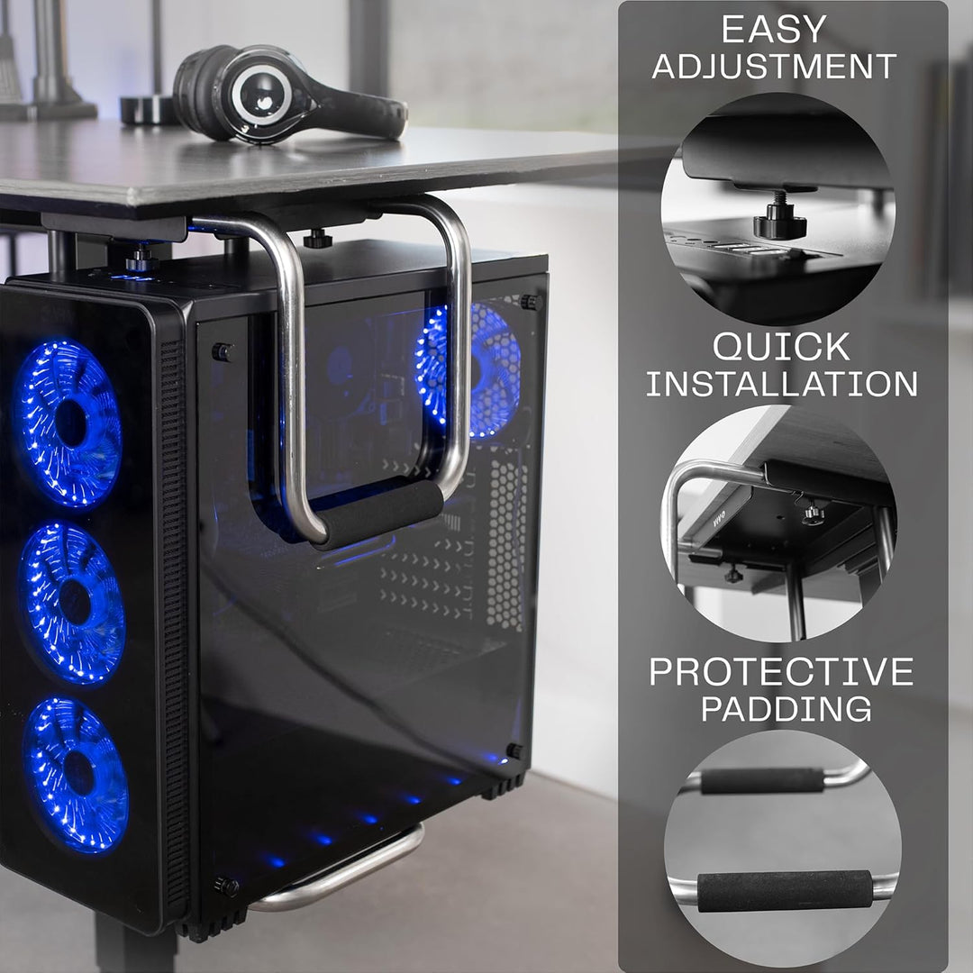 VIVO MOUNT-PC04A Computergehäuse-Halterung für den Schreibtisch bis zu 30 kg Large, Large