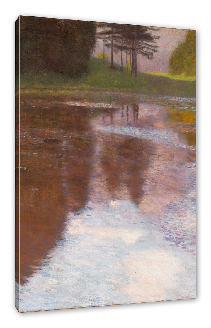 Generisch Gustav Klimt - Ein Morgen am Teiche Egelsee als Leinwandbild / Grösse: 100x70 cm / Wandbil