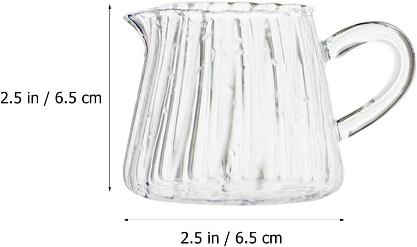 Milchkännchen Glas Milchkrug Sahnekanne Milchkanne Sossenkanne mit Griff Glaskanne Sauciere Espresso