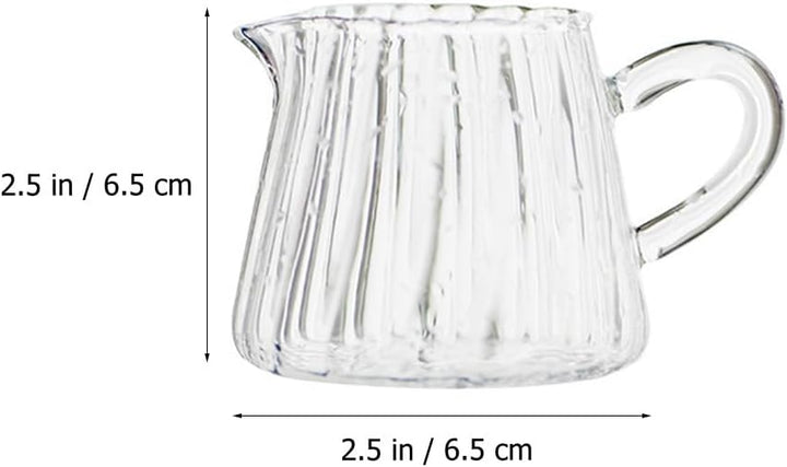 Milchkännchen Glas Milchkrug Sahnekanne Milchkanne Sossenkanne mit Griff Glaskanne Sauciere Espresso