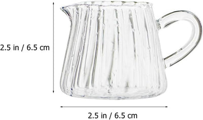 Milchkännchen Glas Milchkrug Sahnekanne Milchkanne Sossenkanne mit Griff Glaskanne Sauciere Espresso