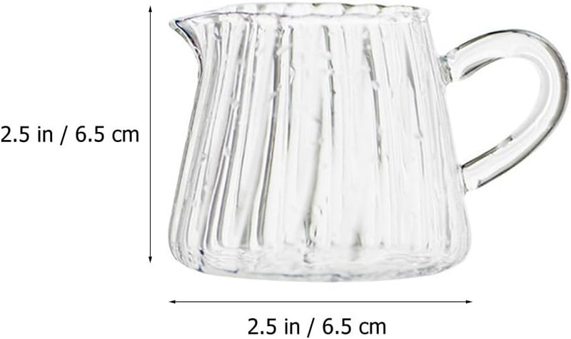 Milchkännchen Glas Milchkrug Sahnekanne Milchkanne Sossenkanne mit Griff Glaskanne Sauciere Espresso