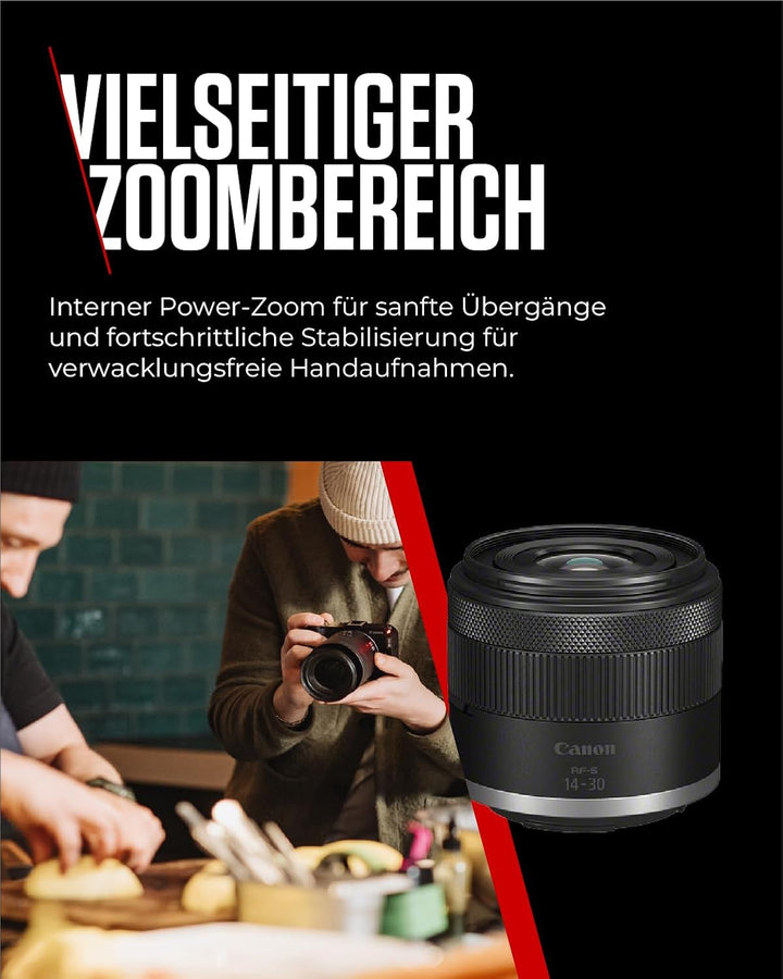 Canon Objektiv RF-S 14-30mm F4-6.3 is STM PZ – Ultraweitwinkel-Zoomobjektiv mit 5-Stufen-Bildstabili