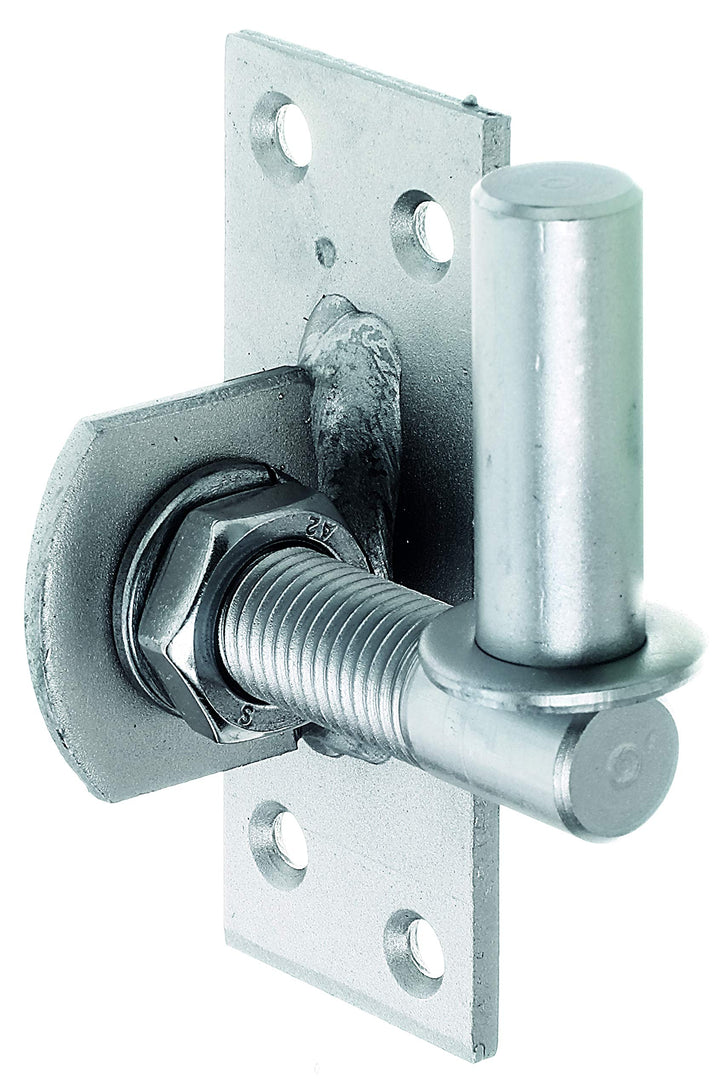 Alberts 361488 Kloben zum Anschrauben | verstellbar um 20 mm | Edelstahl | Dornmass Ø16 mm | Platte