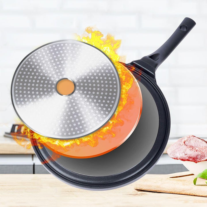 orion group Grillpfanne Grill Pfanne Aluminiumguss Antihaftbeschichtete für Gas Induktion Ø 27 cm GR